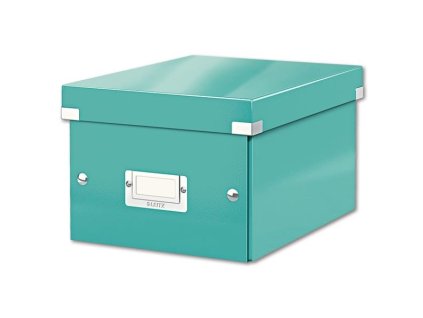 Krabice CLICK-N-STORE Leitz WOW A5, ledově modrá