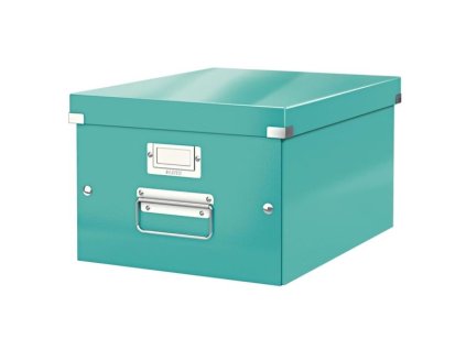 Krabice CLICK-N-STORE Leitz WOW A4, ledově modrá