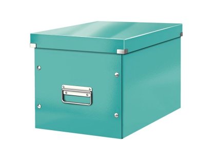 Krabice CLICK-N-STORE čtvercová A4,LeitzWOW,ledověmod.