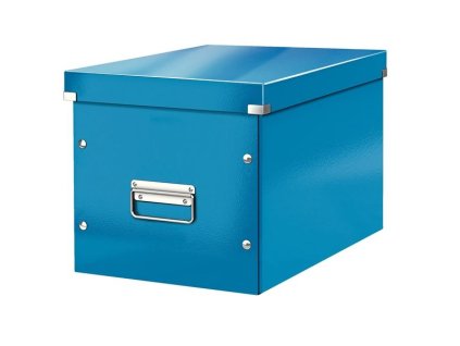 Krabice CLICK-N-STORE čtvercová A4,Leitz WOW, modrá