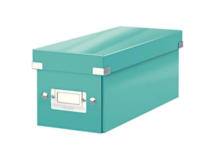 Krabice na CD CLICK-N-STORE, Leitz WOW, led.modrá