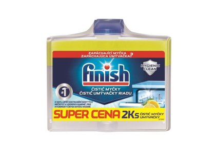 Čistič myčky Finish - lemon, 2x 250 ml