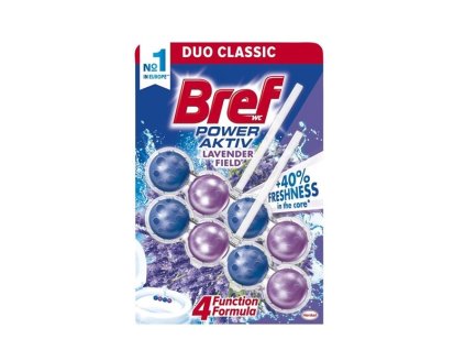 WC blok Bref Power Aktiv, lavender Field, 2x 50g