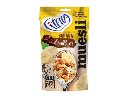 Müsli Fitella - banán a čokoláda, 50 g