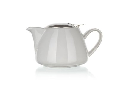 Porcelánová konvička na čaj se sítkem- bílá, 1,2l