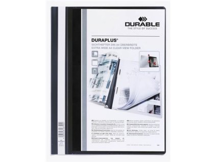 Plastový rychlovazač Durable, A4,skapsou,černý,1ks
