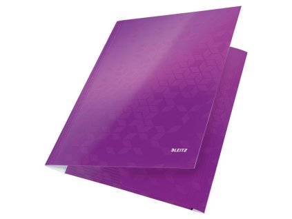 Desky s chlopněmi a gumičkou Leitz WOW A4, purpurové