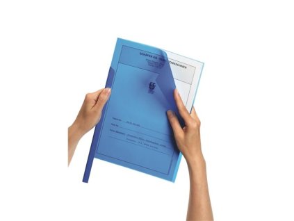 Desky pro násuvné spínací hřbety, A4 transparentně  modré