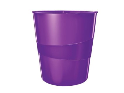 Odpadkový koš Leitz WOW, plastový, 15 l, purpurový