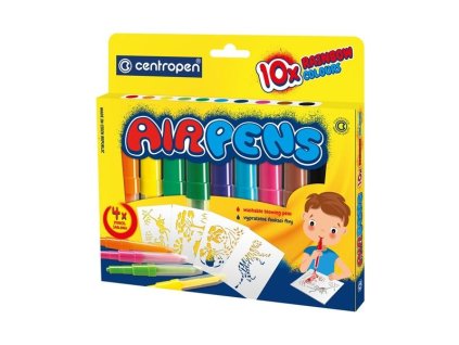 Foukací fixy Centropen AIR PENS - duhové, 10 ks