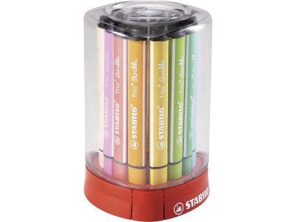 Fixy STABILO Trio Scribbi, sada 12 barev, deskset