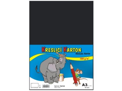 Kreslicí karton A3 - 180g/m2, 50 ks, černý