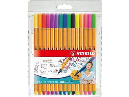 Liner STABILO point 88, sada 15 barev