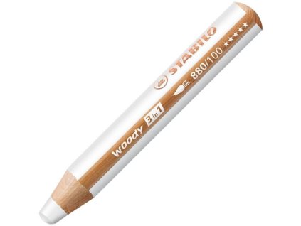 Stabilo Woody pastelka 3v1, bílá, 5 ks