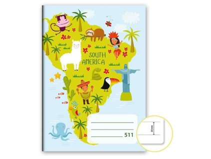 Sešit č. 511, A5, 10 listů, linka 20 mm