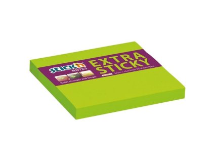 Bloček Hopax Extra Sticky, 76 x 76 mm, neon zelený