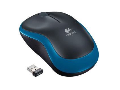 Bezdrátová myš Logitech M185 - optická, modrá