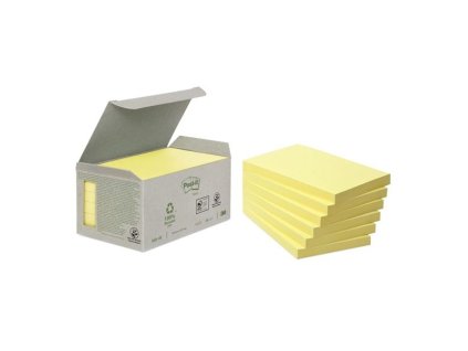 Recyklovaný bloček Post-it, 127 x 76 mm,žlutý, 6ks