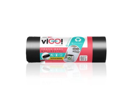 Pytle na odpadky viGO! - 60 l, černé, 28 mic, 10 k