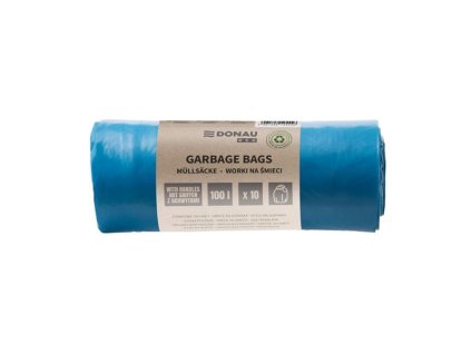 Pytle na odpadky Donau ECO - modré, 100 l, 10 ks