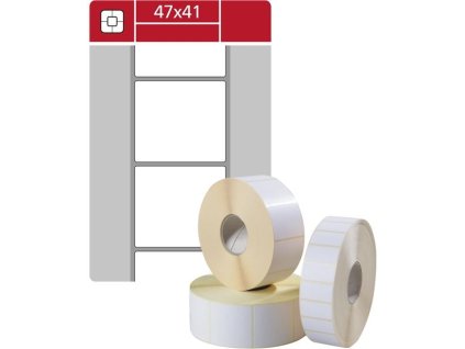 Etikety na koutoučku Samp;K Label-termo,bílé,47x41 mm,1500 ks
