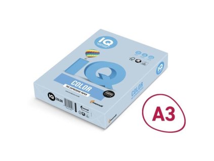 Barevný papír IQ A3-MB30,středně modrá,80g/m2,500 listů