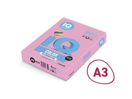 Barevný papír IQ A3-PI25,růžová,80g/m2,500 listů