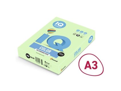 Barevný papír IQ A3-MG28,středně zelená,80g/m2,500 listů