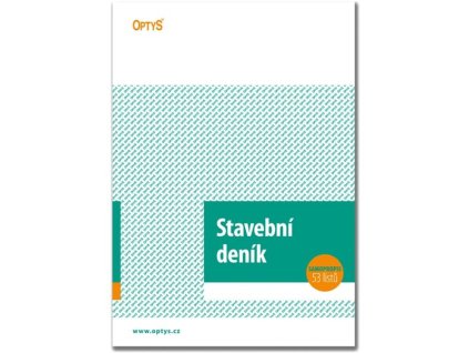 Stavební deník, A4, číslovaný, 3 x 53 listů
