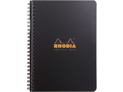 Zápisník Rhodia Active Address Book, A5+, černý