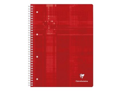 Kroužkový zápisník Clairefontaine A4+,linka,80 listů