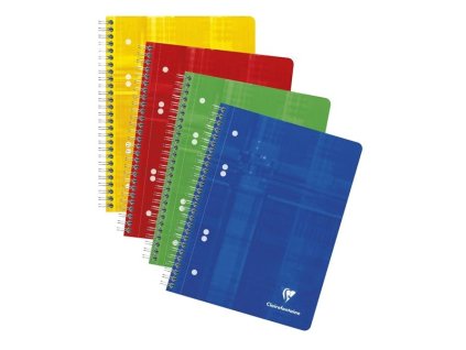 Kroužkový zápisník Clairefontaine A5+,čtver,80 listů
