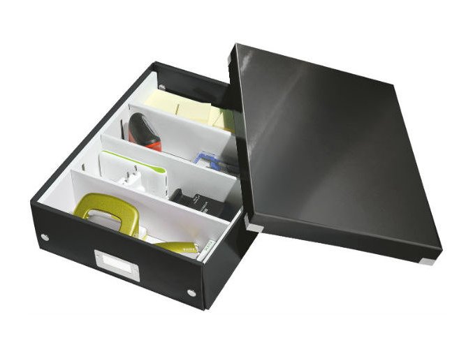 organizacni krabice click n store cerna a4 4325