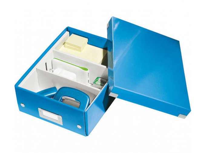 organizacni krabice click n store modra a5 4345