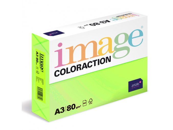 barevny papir image coloraction a3 80g reflexni zelena 500 ks 916