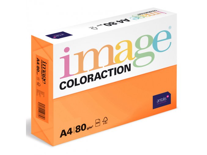 barevny papir image coloraction a4 80g reflexni oranzova 500 ks 942