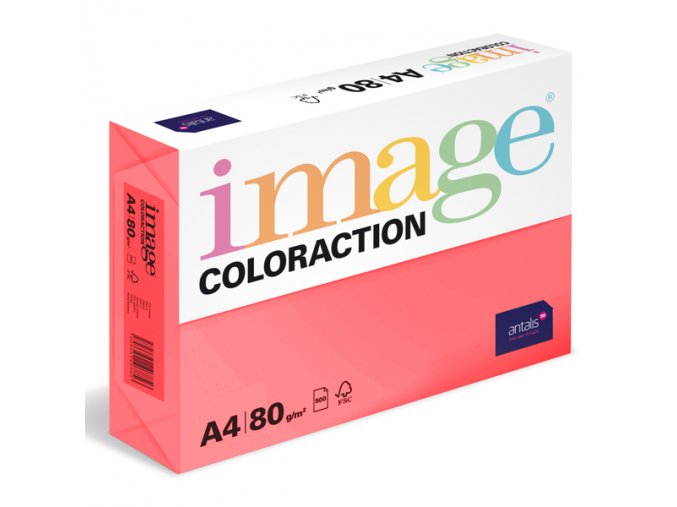 barevny papir image coloraction a4 80g reflexni ruzova 500 ks 940