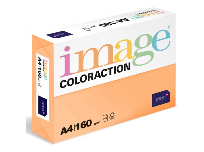 barevny papir image coloraction a4 160g intenzivni syta oranzova 250 ks 5892