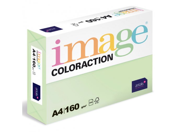 barevny papir image coloraction a4 160g pastelove svetle zelena 250 ks 5900 (1)