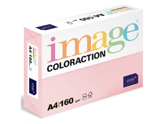 barevny papir image coloraction a4 160g pastelove ruzova 250 ks 5896
