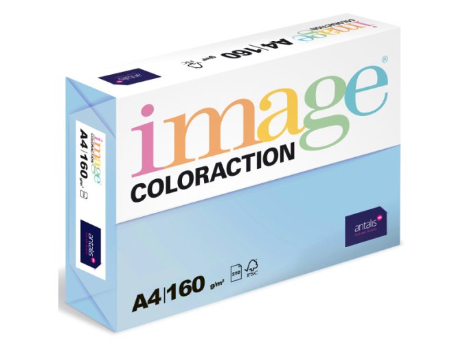 barevny papir image coloraction a4 160g pastelova ledove modra 250 ks 5895