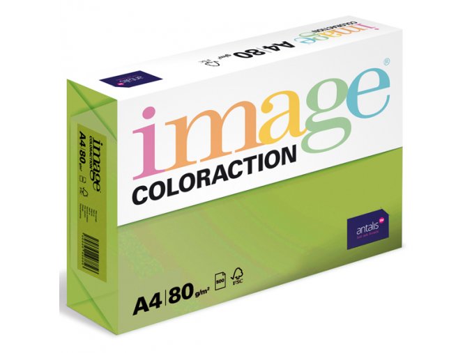 barevny papir image coloraction a4 80g stredne zelena 500 ks 958