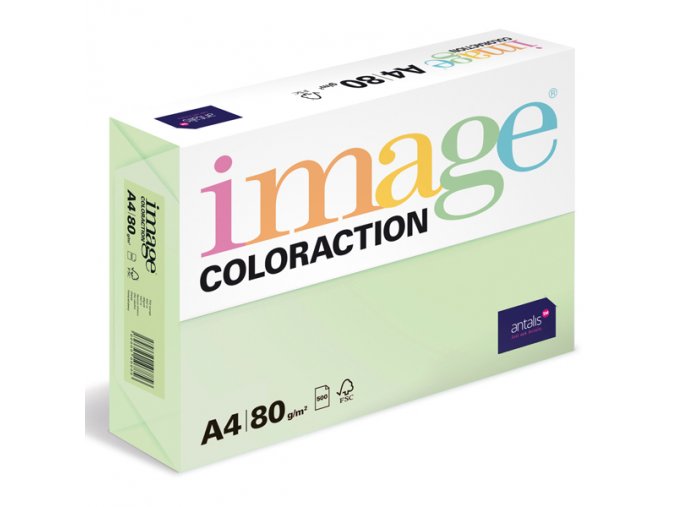 barevny papir image coloraction a4 80g pastelove svetle zelena 500 ks 960