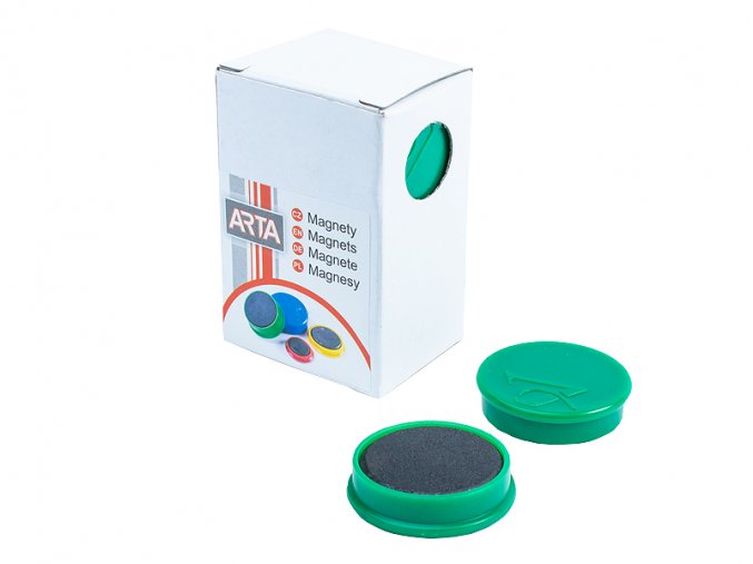Magnety ARTA průměr 30mm, zelené 10ks