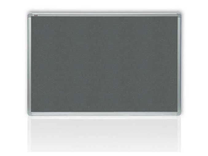 Filcová šedá tabule v hliníkovém rámu 200x100 cm