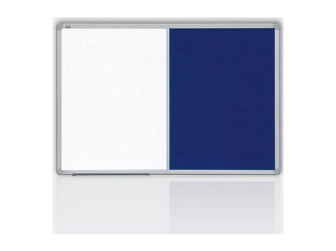 kombinovaná tabule 120x90 filc modrý/magnet., rám ALU23