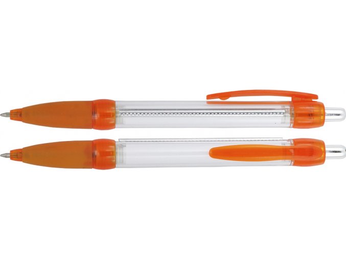 Kuličkové pero Eton 0060, bílá/oranžová
