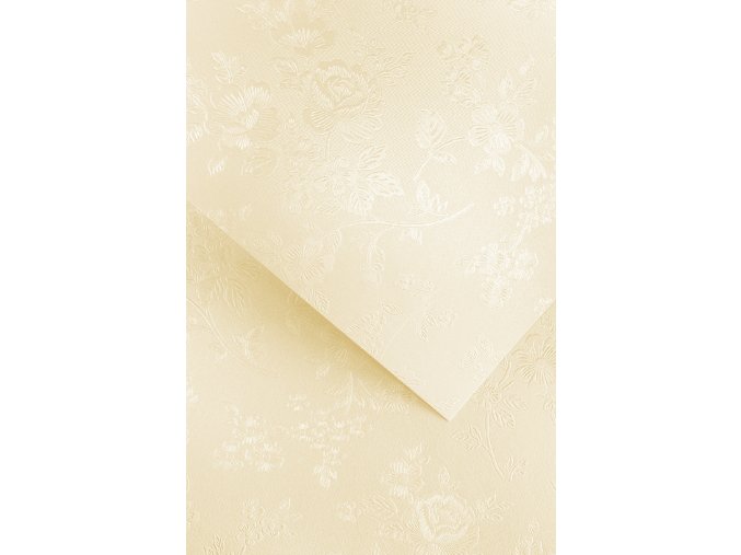 Ozdobný papír Floral ivory 220g, 20ks