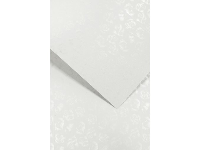 Ozdobný papír Malé růže bílá 220g, 20ks