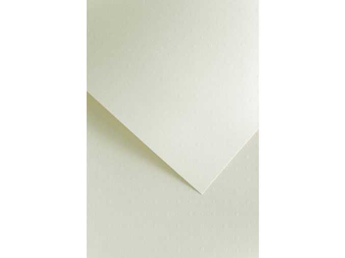 Galeria Papieru ozdobný papír Dots bílá 230g, 20ks